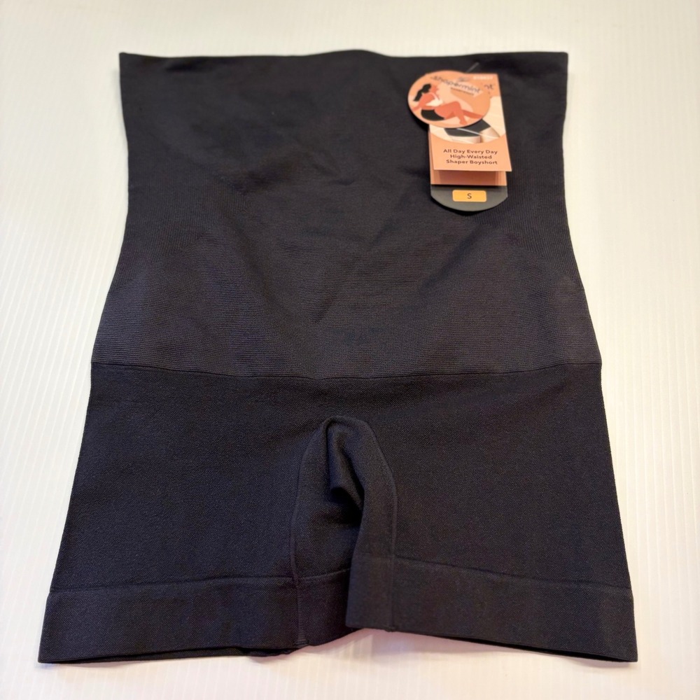 Shapermint Shaper Boyshort Women Small Black High Waisted Seamless 18437 NEW